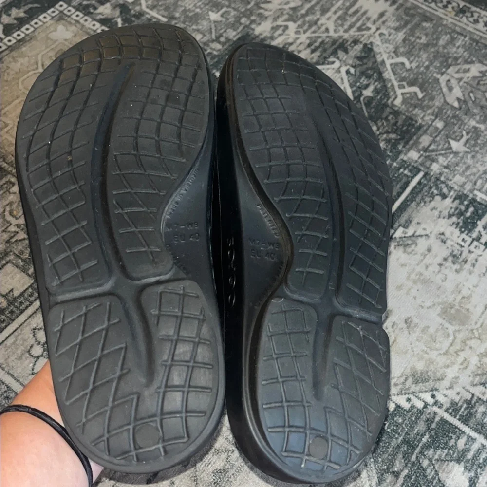 OOFOS OOahh unisex Recovery Slide black size women’s mens 9 - Picture 7 of 8